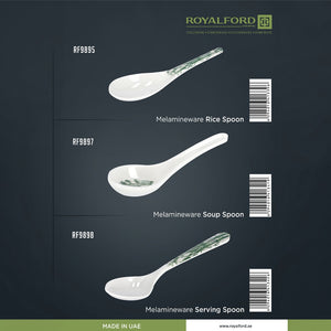 Royalford RF9895 Melamine Rice Spoon | Durable Break Resistant Kitchen Serving Spoon | Lightweight | Heat Safe | Easy to Clean Tableware for Daily Cooking and Serving