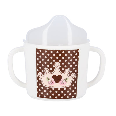 Royalford RF9917 200ml Handle Cup with PP Lid | 100% Melamine Kids Cup| Lightweight & Break Resistant| Freezer Safe|  Dishwasher Safe| Durable & Safe for Everyday Use