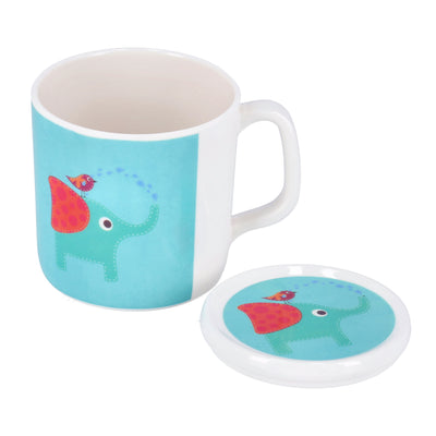 Royalford RF9920 Kids Melamine Cup with Handle & Secure Lid | Durable Break-Resistant Children Drinking Cup | Safe, Lightweight, Freezer Safe &  Dishwasher Friendly