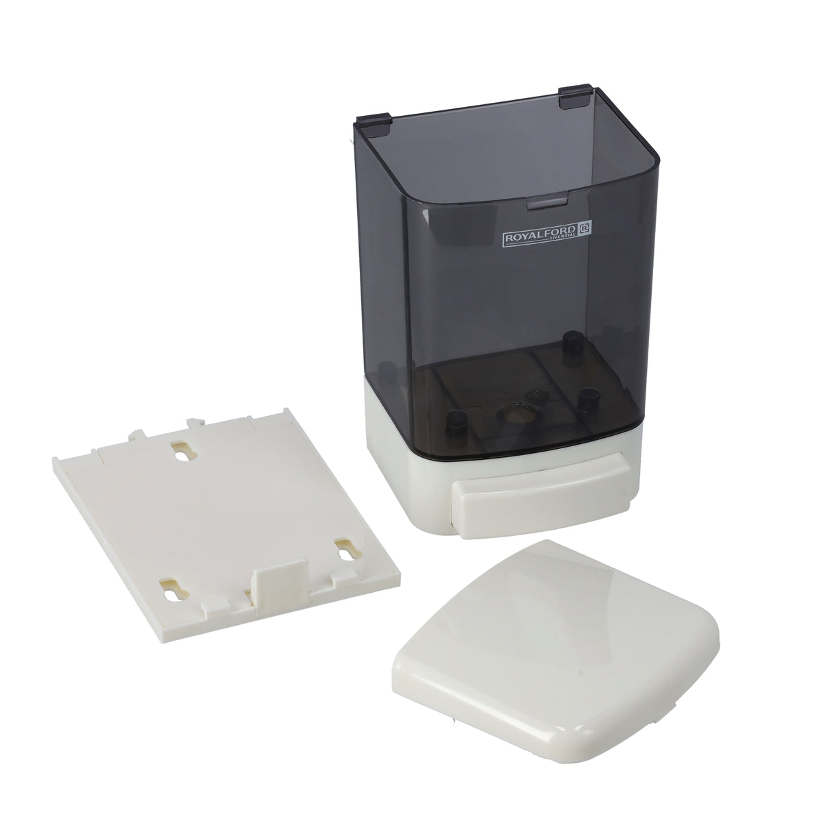 Royalford RF9944 Liquid Soap Dispenser | 1000ml Wall Mounted ABS Soap Shampoo Dispenser for Bathroom, Restaurant, Hospital & Lavatory | Hygienic & Durable Design