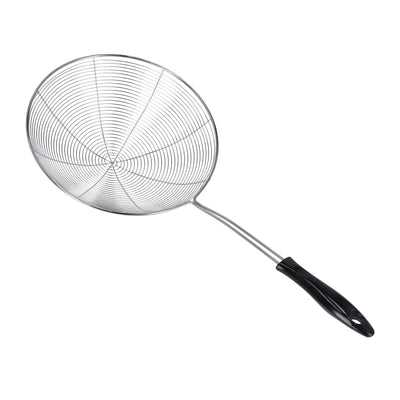 Royalford RF9969 Stainless Steel Skimmer | 19.5cm Wire Mesh Food Strainer | Durable Food Grade Kitchen Skimmer Spoon | Strong Handle for Safe Frying & Fast Oil Draining