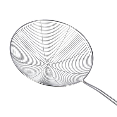 Royalford RF9969 Stainless Steel Skimmer | 19.5cm Wire Mesh Food Strainer | Durable Food Grade Kitchen Skimmer Spoon | Strong Handle for Safe Frying & Fast Oil Draining