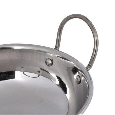 Royalford RF9973  Stainless Steel Kadai with Copper Bottom | 21cm Size | Cooking Kadai with Fast Heating Design | Durable SS Handles for Reliable Traditional Use