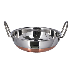 Royalford  RF9974 Stainless Steel Kadai with Copper Bottom |  23.5cm Cooking Pan | Durable SS Handles for Safe Grip & Everyday Use |Fast Heating Traditional Kitchen Kadai