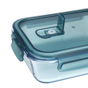 Royalford RF9984 Glass Airtight Food Container 2 Pcs Set | 1000ml & 400ml Heat Resistant Borosilicate Glass with Secure Lids | Dishwasher Safe Kitchen Storage Containers