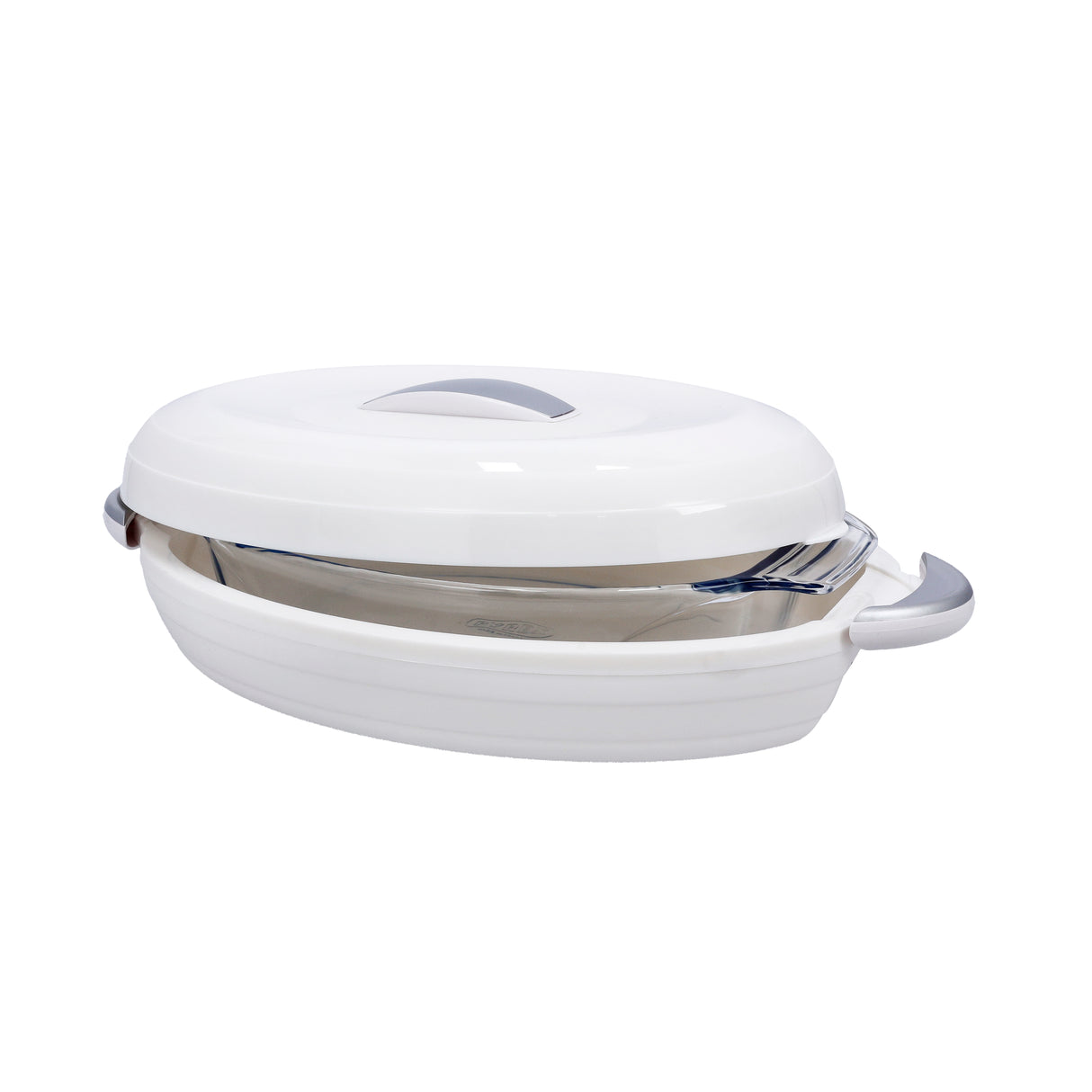 Royalford RF9996 Zenex 3.2L Insulated Oval Hot Pot with Borosilicate Glass Container | Super PU Insulation | Super PU insulation | Double-wall insulated construction