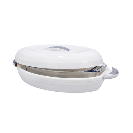 Royalford RF9996 Zenex 3.2L Insulated Oval Hot Pot with Borosilicate Glass Container | Super PU Insulation | Super PU insulation | Double-wall insulated construction
