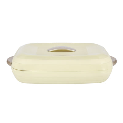 Royalford RF9997 Zenex 3.5L Insulated Oblong Hot Pot with Borosilicate Glass Container | Super PU Insulation | Elegant oblong design | Strong ergonomic side handles