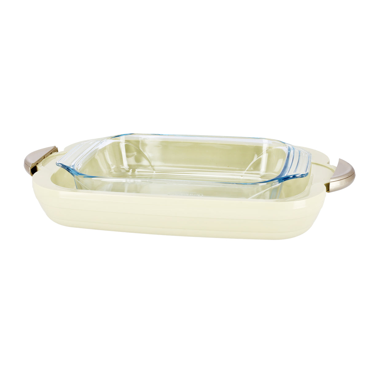 Royalford RF9997 Zenex 3.5L Insulated Oblong Hot Pot with Borosilicate Glass Container | Super PU Insulation | Elegant oblong design | Strong ergonomic side handles
