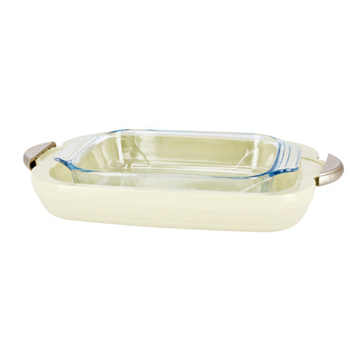 Royalford RF9997 Zenex 3.5L Insulated Oblong Hot Pot with Borosilicate Glass Container | Super PU Insulation | Elegant oblong design | Strong ergonomic side handles