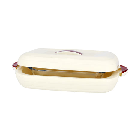 Royalford RF9998 Zenex 3.5L Insulated Oblong Hot Pot with Borosilicate Glass | Super PU insulation | Ergonomic lid handle  | Easy-to-clean glass container | Durable