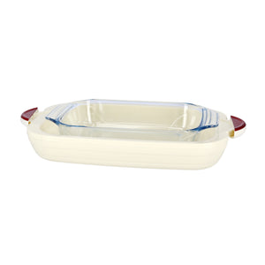 Royalford RF9998 Zenex 3.5L Insulated Oblong Hot Pot with Borosilicate Glass | Super PU insulation | Ergonomic lid handle  | Easy-to-clean glass container | Durable
