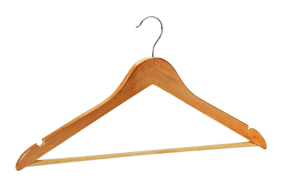 RoyalFord RF1903 4 Piece Rotating Wooden Hanger Set | Durable Clothes Hangers | 360 Degree Metal Hook |  Premium Wardrobe Closet Organizer | Perfect for Garment Storage