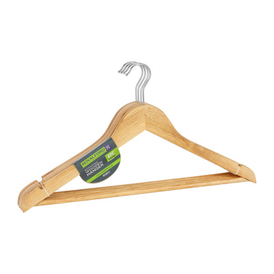 RoyalFord RF1903 4 Piece Rotating Wooden Hanger Set | Durable Clothes Hangers | 360 Degree Metal Hook |  Premium Wardrobe Closet Organizer | Perfect for Garment Storage