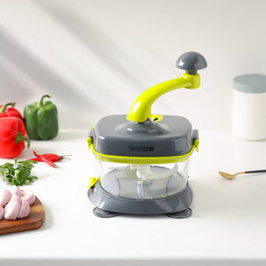 Royalford RFU9042 Master Chopper |  Multi-Purpose Manual Food Processor | Chopper, Beater & Spinner | Egg White Separator | Safety Lock | Easy Vegetable Chopping