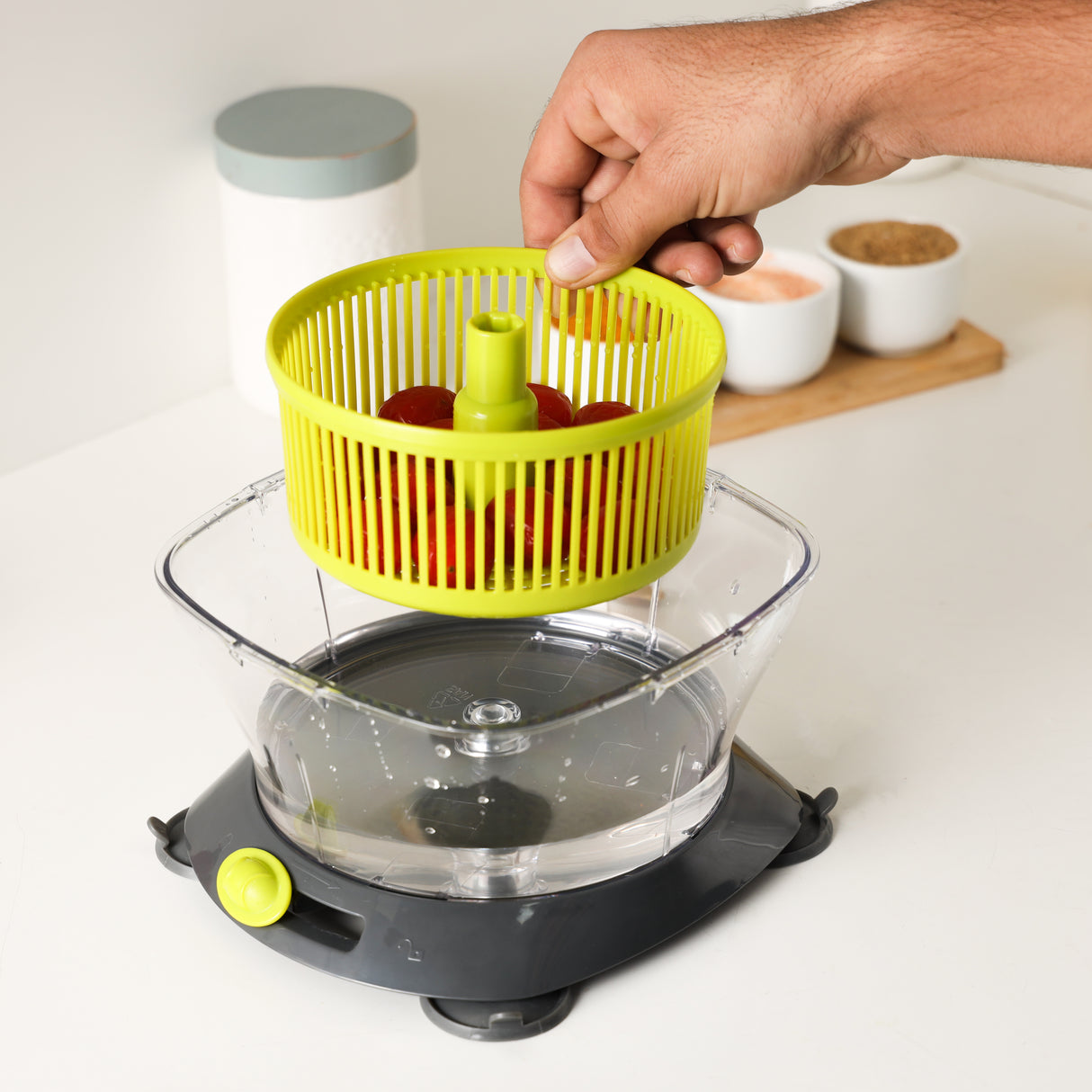 Royalford RFU9042 Master Chopper |  Multi-Purpose Manual Food Processor | Chopper, Beater & Spinner | Egg White Separator | Safety Lock | Easy Vegetable Chopping