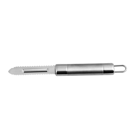 Royalford RF1188-FP Stainless Steel Fish Peeler | Durable Fish Scaler Tool with Sharp Serrated Blade | Easy Grip Handle for Efficient Cleaning & Scaling in Kitchen Use