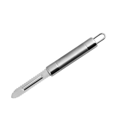 Royalford RF1188-FP Stainless Steel Fish Peeler | Durable Fish Scaler Tool with Sharp Serrated Blade | Easy Grip Handle for Efficient Cleaning & Scaling in Kitchen Use