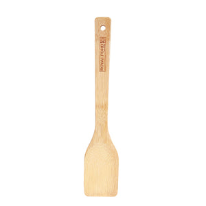 RoyalFord RF5112 Bamboo Cooking Turner Spatula | Eco Friendly | Heat Resistant Non Stick Safe Wooden Kitchen Utensil |  Flat Turner for Flipping, Frying & Serving Use