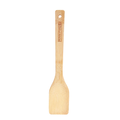 RoyalFord RF5112 Bamboo Cooking Turner Spatula | Eco Friendly | Heat Resistant Non Stick Safe Wooden Kitchen Utensil |  Flat Turner for Flipping, Frying & Serving Use