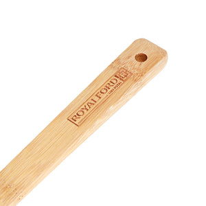 RoyalFord RF5112 Bamboo Cooking Turner Spatula | Eco Friendly | Heat Resistant Non Stick Safe Wooden Kitchen Utensil |  Flat Turner for Flipping, Frying & Serving Use