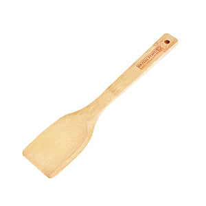 RoyalFord RF5112 Bamboo Cooking Turner Spatula | Eco Friendly | Heat Resistant Non Stick Safe Wooden Kitchen Utensil |  Flat Turner for Flipping, Frying & Serving Use