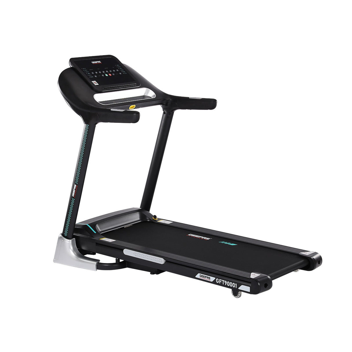 Geepas Foldable Hydraulic Treadmill- GFT90001/ with 12 Modes, 15 Levels Auto Incline, Perfect for Home Workouts, Gym Training, Weight Loss/ Black