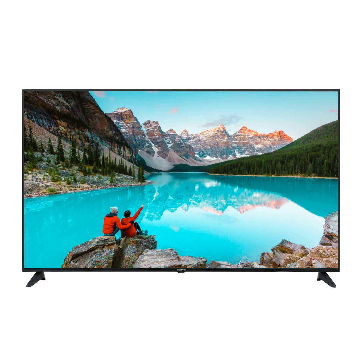 Geepas 65" Smart TV- GLED6523SXUHD| 4K Ultra HD Slim LED TV| With Remote Control, HDMI and USB Ports| Android 11.0, WI-FI and Eco-Efficiency