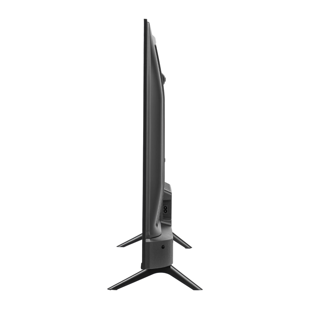 Geepas 43" Full HD Smart LED TV (GLED4324SFHD) with Android 14, HQ sound, frameless design, HDMI/USB ports, AV mode, and remote control.