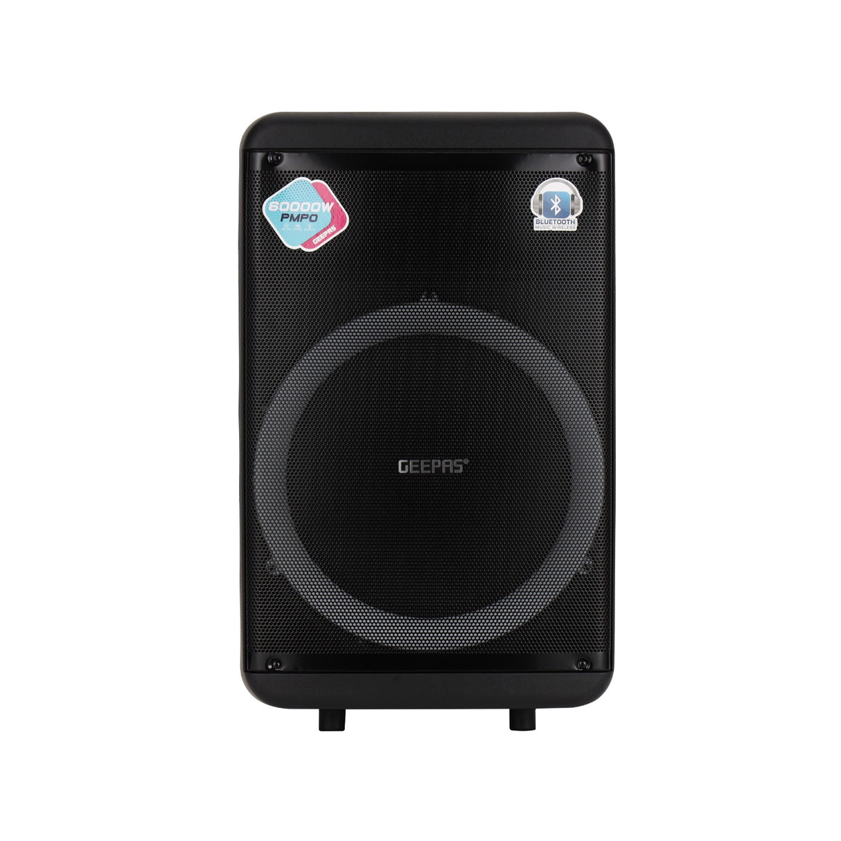 Geepas Rechargeable Speaker GMS11158 | 60000W PMPO | Bluetooth, Mic, RGB Light
