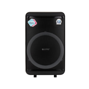 Geepas Rechargeable Speaker GMS11158 | 60000W PMPO | Bluetooth, Mic, RGB Light