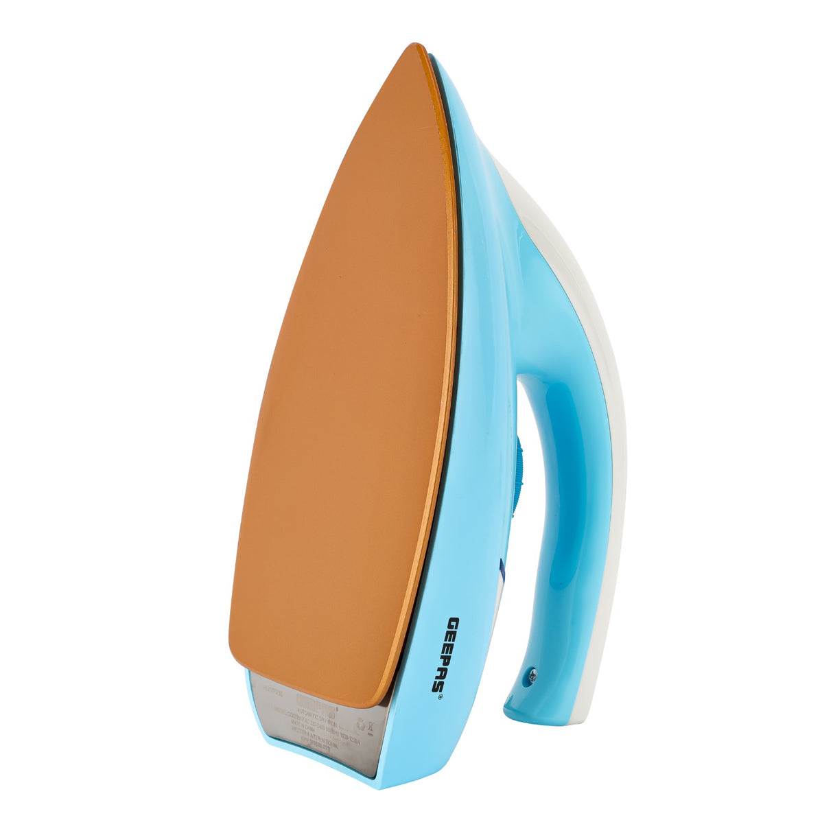 Geepas Automatic Dry Iron GDI23017 | 1200W Power | Nonstick Golden Teflon Soleplate | Temperature Control Dial, Handy Design | Suitable for All Fabrics | 7-Year Warranty