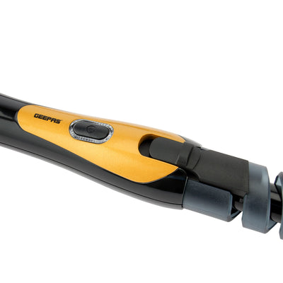 Geepas GH8656 Hair Curler - Auto Curling with Heat Setting 180C-200C | 25W  | Safe Styling Hair with Ceramic Barrel |  360-Degree Swivel Cord | 2 Years Warranty