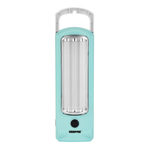 Geepas Rechargeable LED Lantern with Solar Panel GE53030 | 52 Hi-Power LEDs, 5H Backup | Energy Efficient, Portable, Lightweight Design | Blue, 2 Years Warranty