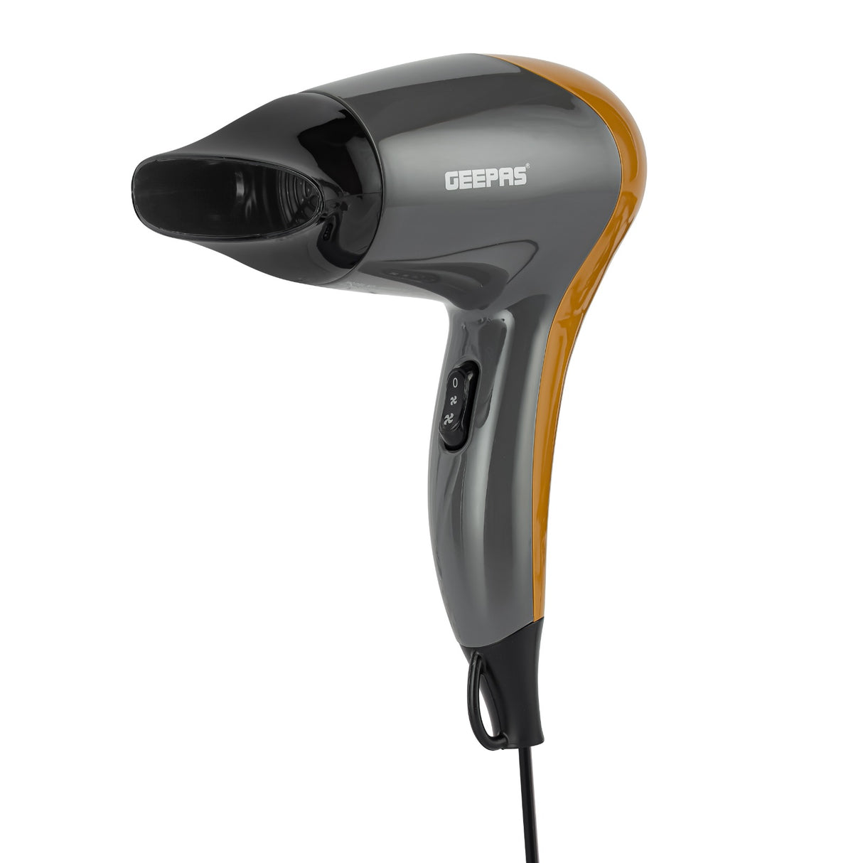 Geepas 1200W Hair Dryer GHD86077 | 2 Speed & 2 Heat Settings, Quiet Sound |With Concentrator for Quick Drying, Hang-Up Hook for Easy Storage |Black & Gold, 2Year Warranty