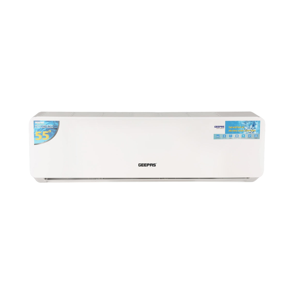 Geepas 2 Ton Split AC-24K, R410A Refrigerant, High-Efficiency Piston Big Compressor,T3 Climate Design,Powerful Cooling, Energy Efficient, Durable and Reliable Performance