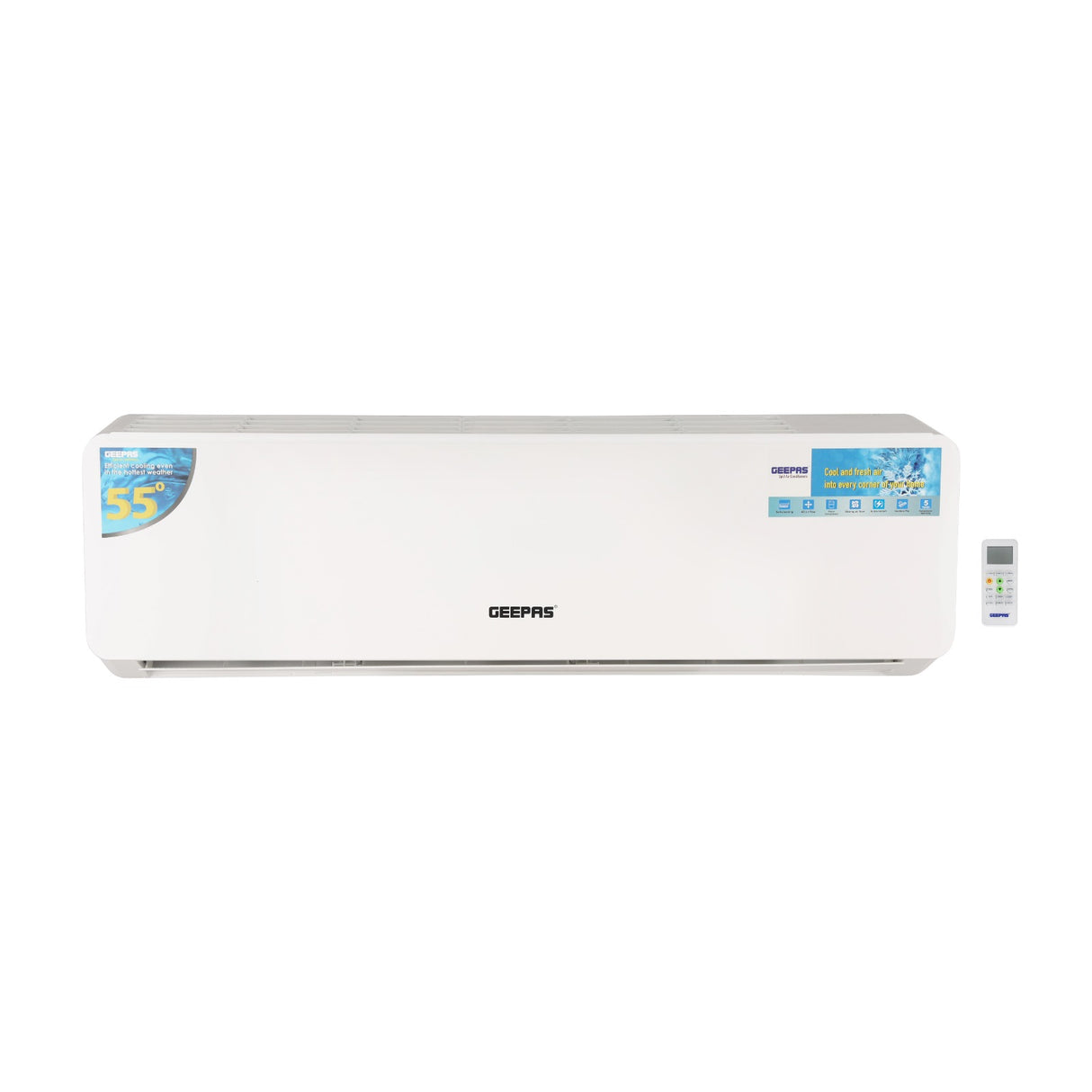Geepas 2 Ton Split AC-24K, R410A Refrigerant, High-Efficiency Piston Big Compressor,T3 Climate Design,Powerful Cooling, Energy Efficient, Durable and Reliable Performance