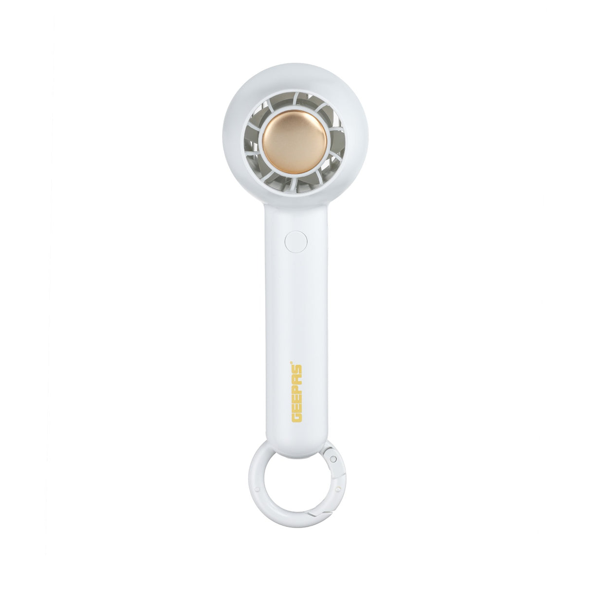 Geepas Mini Portable Handheld Fan- GF21222/ 2 Speed Control, 4 Hours Long Working Time/Small, Lightweight, Rechargeable for Indoor and Outdoor Use/White, 2 Years Warranty