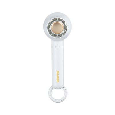 Geepas Mini Portable Handheld Fan- GF21222/ 2 Speed Control, 4 Hours Long Working Time/Small, Lightweight, Rechargeable for Indoor and Outdoor Use/White, 2 Years Warranty