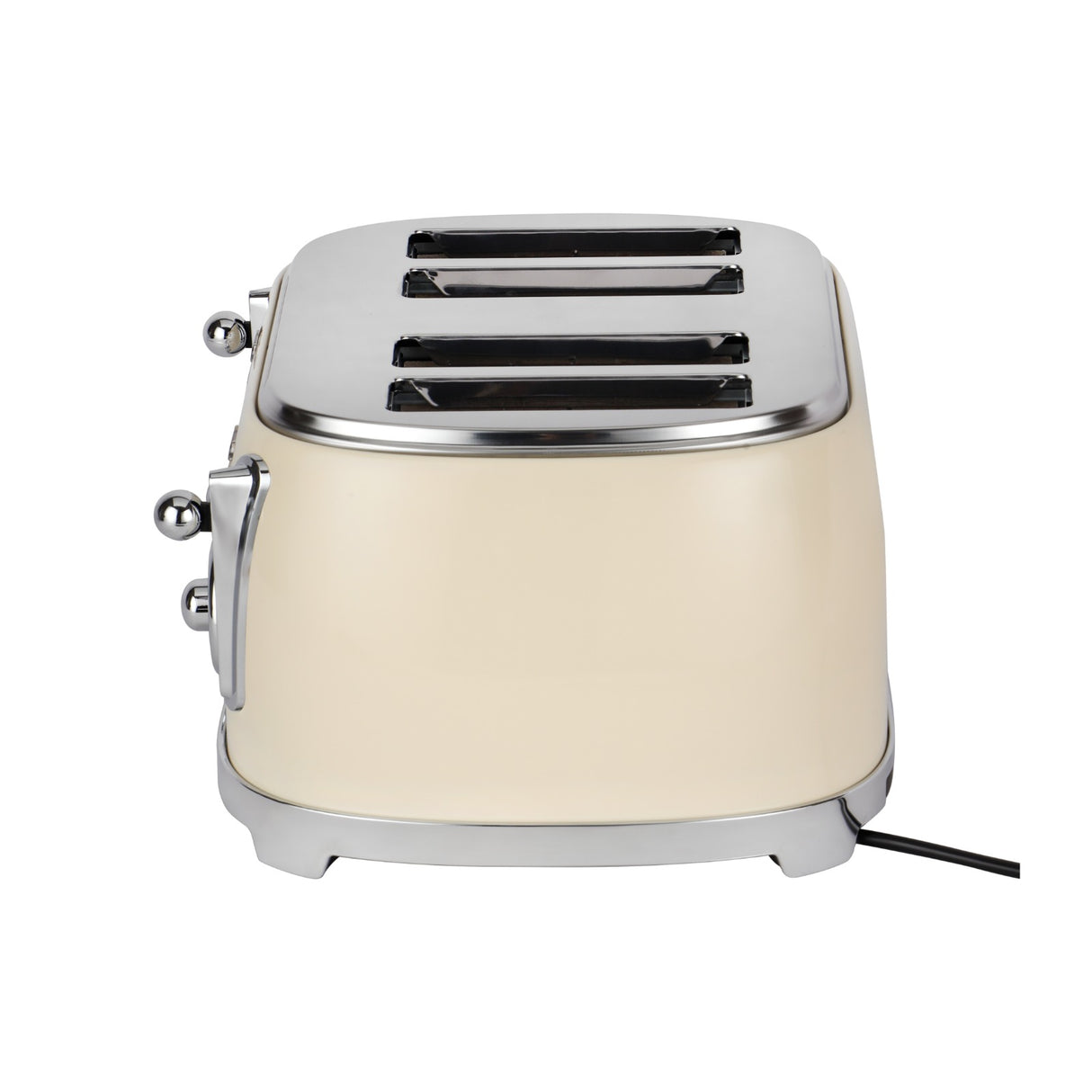 Geepas 4 Slice Toaster GBT36564UK-CR | 1500W Powerful Toaster with 6 Adjustable Browning Levels, Defrost, Reheat & Cancel Functions, Removable Crumb Tray, Cord Storage