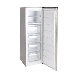 Geepas Upright Freezer 270L -GRFU2706XHN | No Frost Technology, Energy-Efficient Inverter Compressor, Spacious Storage, Stainless Steel Finish for Modern Kitchens