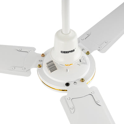 Geepas GF9428 56 Inch Ceiling Fan | 3 Speed Control| Rust Resistant Blades| Energy Efficient Motor| High Air Delivery for Maximum Cooling| Perfect for Home & Office Use