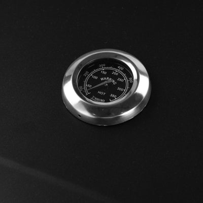 Royalford RF10355 Wheeled Barbecue Stand with Grill | Heavy-Duty Iron Charcoal BBQ Grill with Lid | Built-in Thermometer | Side Shelf | Large Cooking Area for Outdoor Use