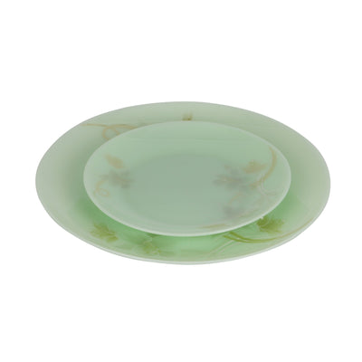 Royalford RF12945 Crystaluxe Luxury Opal Dinner Set 33-Piece | Elegant Floral Design|  Lightweight Dinnerware for Everyday Family Meals and Special Occasion Dining