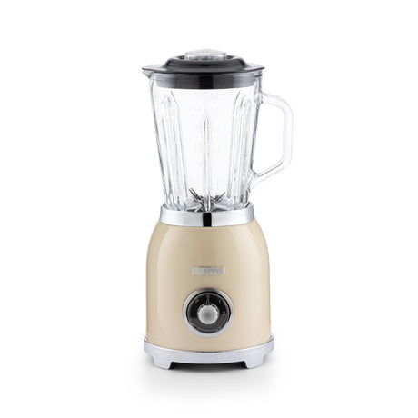 Geepas GSB44044UK-CR 800W 2-in-1 Blender with Grinder | 1.5L Glass Jar | Stainless Steel Blades | Pulse Speed Control and Stylish NordiQ Design for Home Kitchens