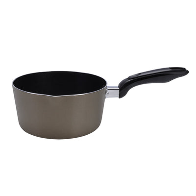 Royalford RF2010-MP14 Aluminium Milk Pan 14cm | Non-Stick PFOA Free Saucepan | Heavy-Duty Heat Resistant Handle |  Even Heat Distribution | Perfect for Daily Cooking Use