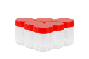 Royalford RF11222 100ML Air-Tight PET Jar with Leakproof Screw Lid| Transparent Durable Food Storage Container for Spices, Dry Fruits & Snacks| Compact Kitchen Organizer
