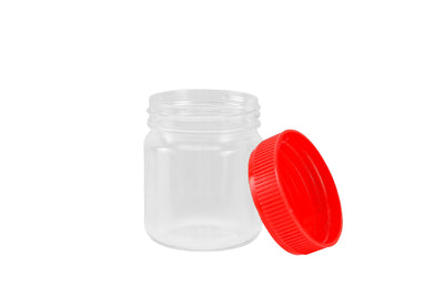 Royalford RF11222 100ML Air-Tight PET Jar with Leakproof Screw Lid| Transparent Durable Food Storage Container for Spices, Dry Fruits & Snacks| Compact Kitchen Organizer
