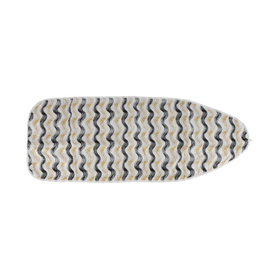 RoyalFord RF10289 Ironing Board Cover | Cotton Cover with Felt Padding |  Elastic Drawstring Locking | Toggle Fits 138x39cm Mesh Boards | Durable Heat Resistant