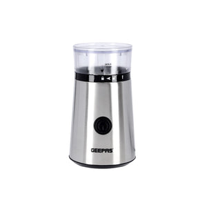 Geepas GCG5471 Grinder | Stainless Steel Coffee & Spice Grinder with Compact Design| One-Touch Easy Operation |Transparent Lid| Durable Sharp Blade for Daily Grinding Use